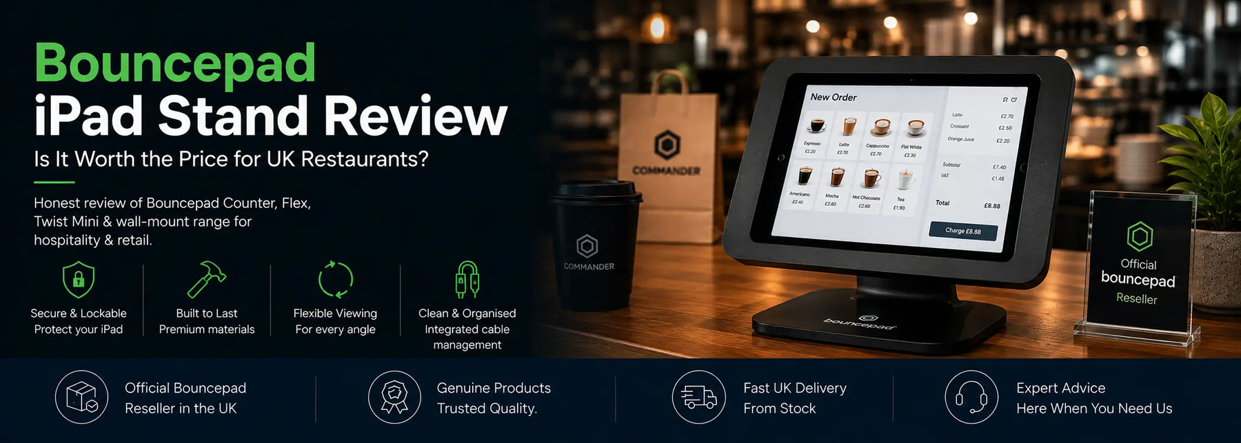 Bouncepad iPad Stand Review for UK Restaurants