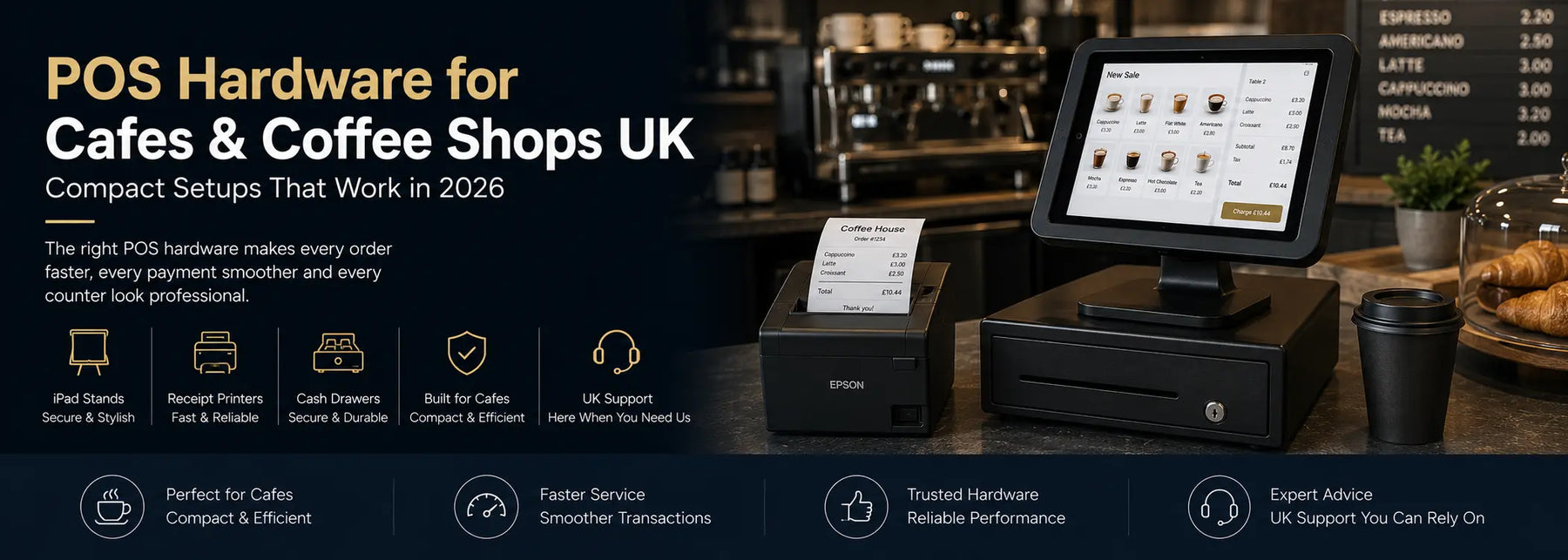 Café POS Hardware for UK Coffee Shops